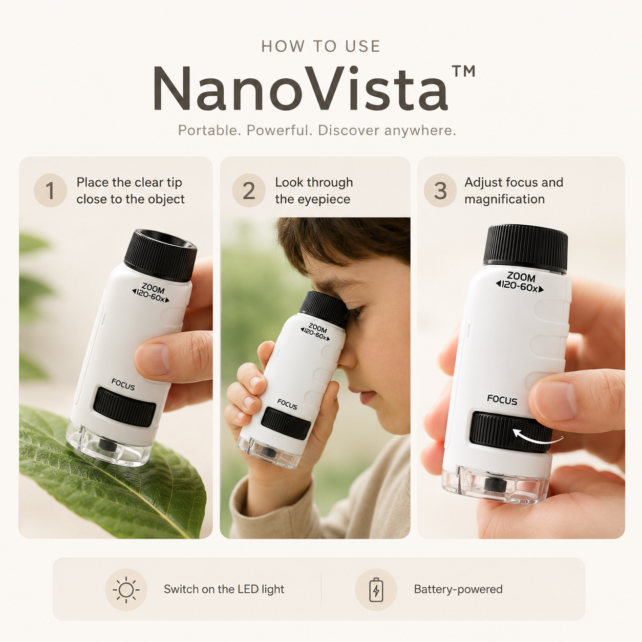 NanoVista – Pocket Microscope for Kids