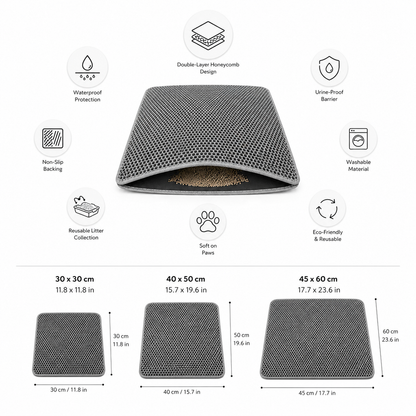 PawPure – Double Layer Cat Litter Mat