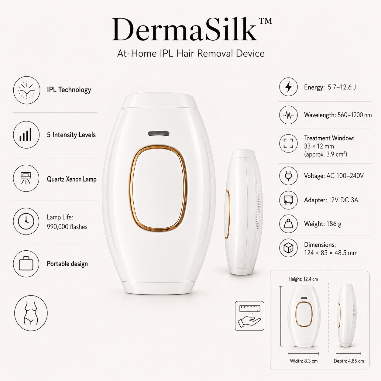 DermaSilk – At-Home IPL Hair Removal Laser