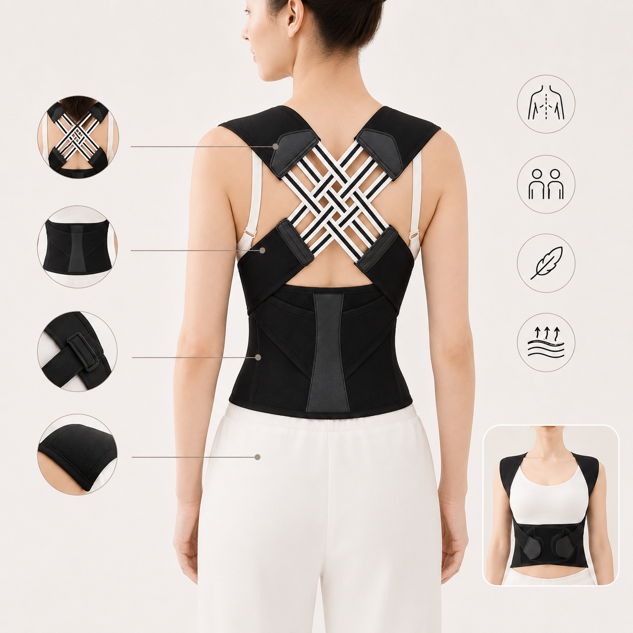 Spinova – Adjustable Back & Shoulder Support